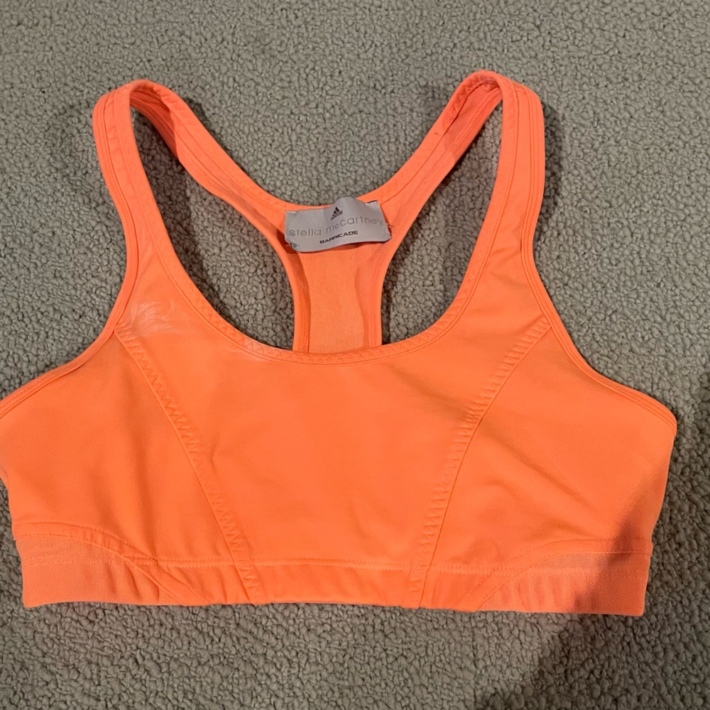 Stella McCartney orange sports bra